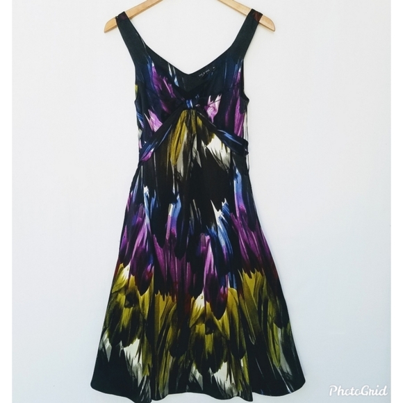 Ted Baker 🖤 Abstract Silk Dress 🖤 Sz 2 - Picture 8 of 8